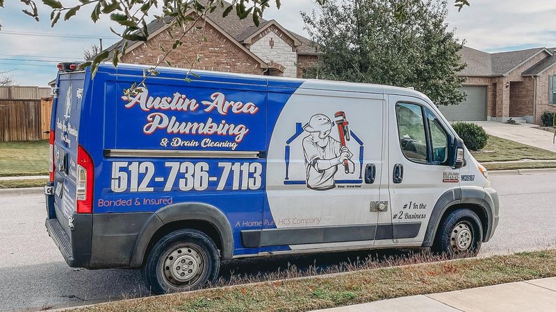 The corporate truck of the best Austin plumbers